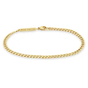 14k Gold Small Curb Chain Bracelet