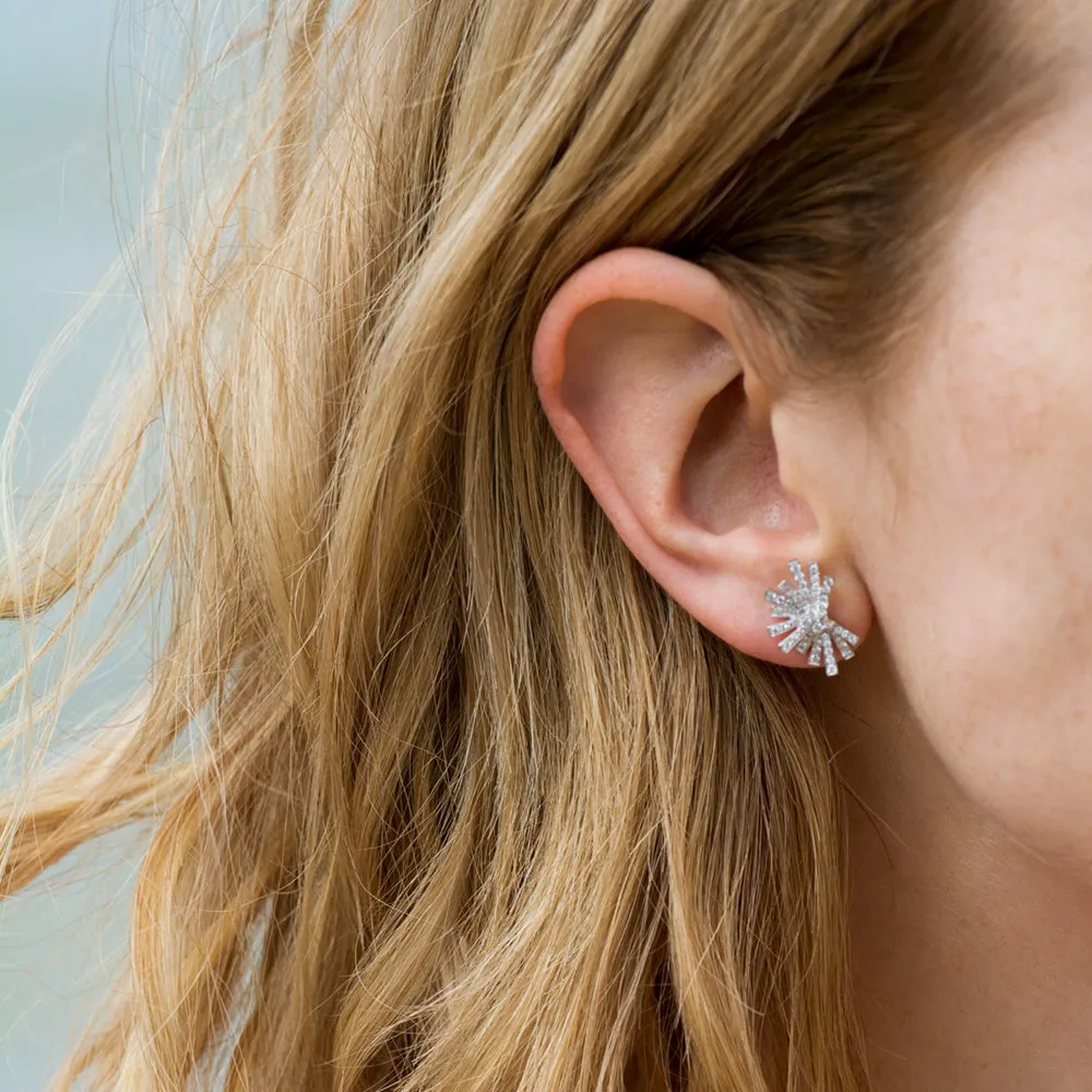 18ct White Gold .67ct Diamond Asteroid Earrings