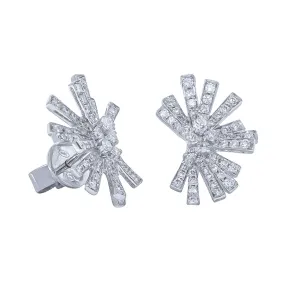 18ct White Gold .67ct Diamond Asteroid Earrings