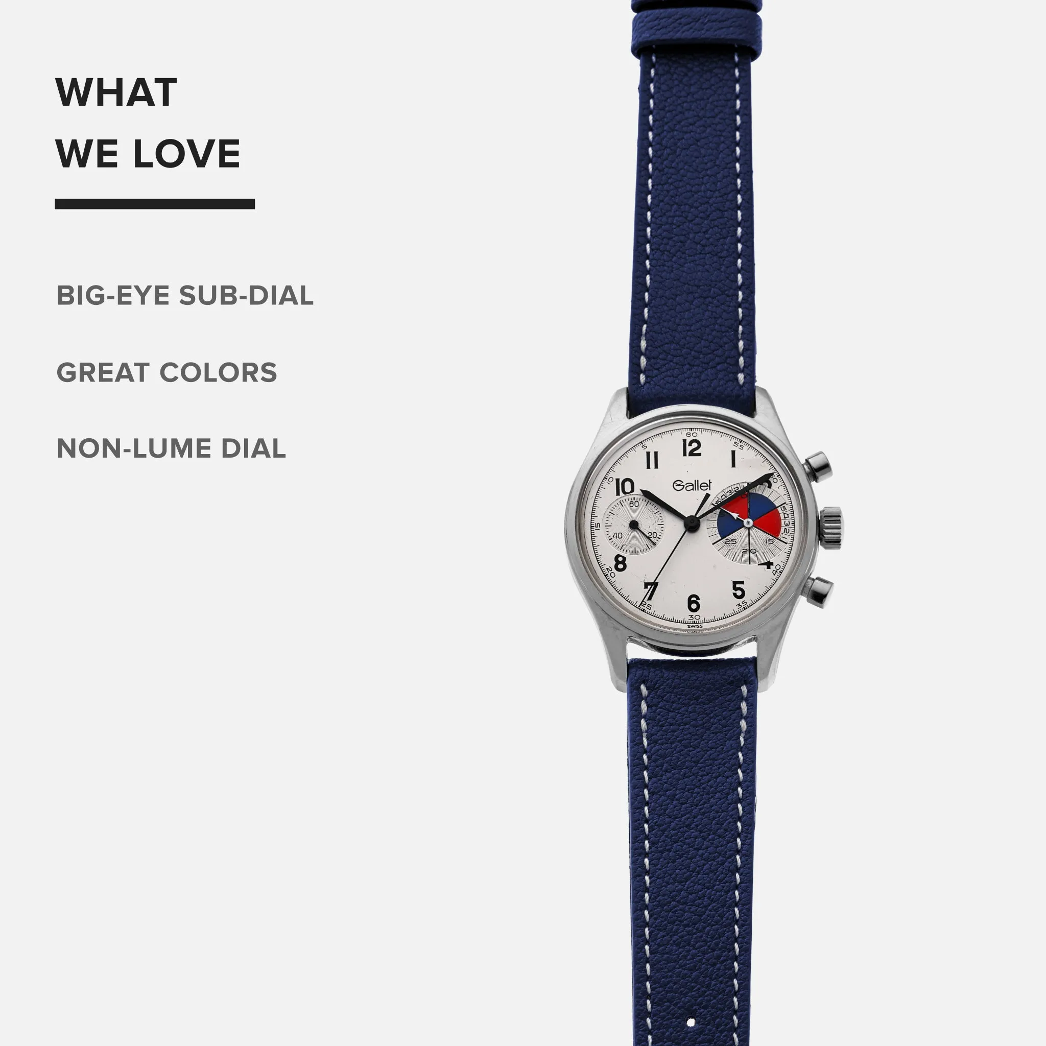 1960s Gallet MultiChron Yachting 'Big Eye' Chronograph