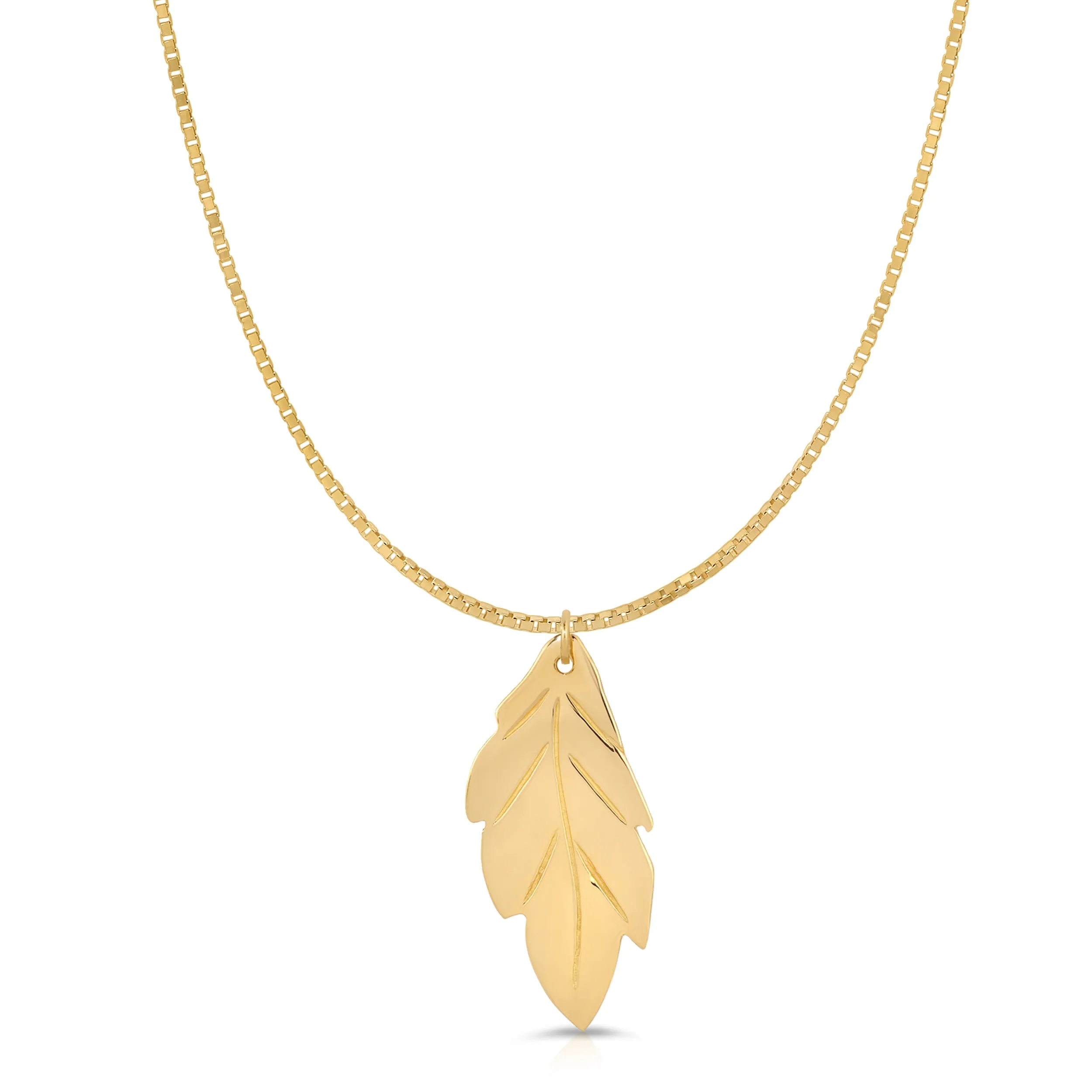 20th Anniversary Leaf Necklace