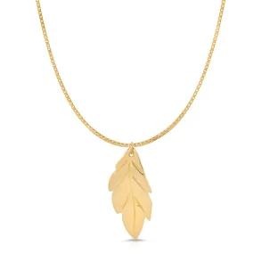 20th Anniversary Leaf Necklace
