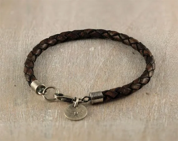 3rd anniversary gift, personalized leather bracelets for her, romantic wife gift, 3 year anniversary, three year gift, anniversary gift