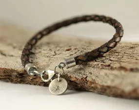 3rd anniversary gift, personalized leather bracelets for her, romantic wife gift, 3 year anniversary, three year gift, anniversary gift