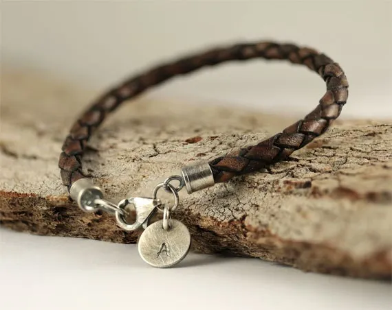 3rd anniversary gift, personalized leather bracelets for her, romantic wife gift, 3 year anniversary, three year gift, anniversary gift