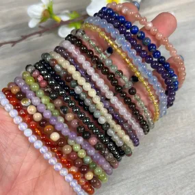 4mm Delicate Bead Bracelet 7” - Standard size