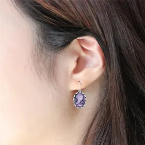 6 Colors Vintage Oval Lady Queen Cameo Pendant Earrings For Women