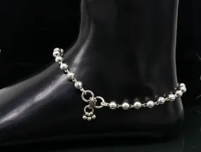 6mm 925 sterling silver beaded/ball chain anklet bracelet amazing light weight delicate anklets gorgeous belly dance silver jewelry ank536
