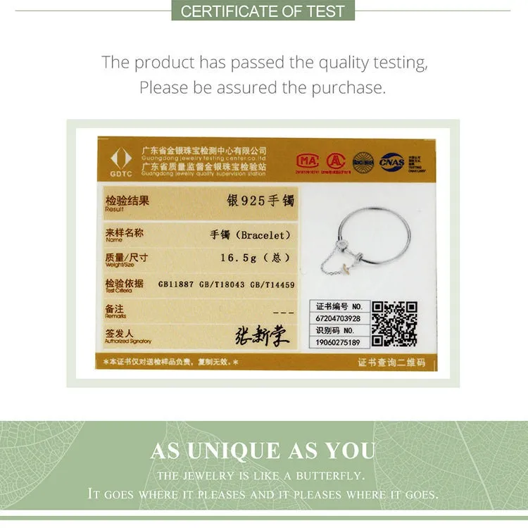 925 Silver Love Forever Snake Chain Bracelet