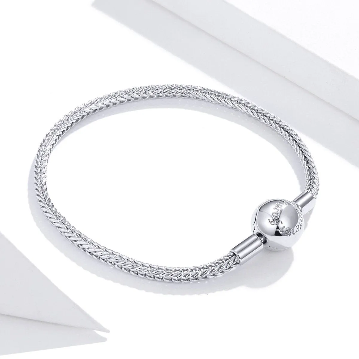 925 Silver Love Forever Snake Chain Bracelet