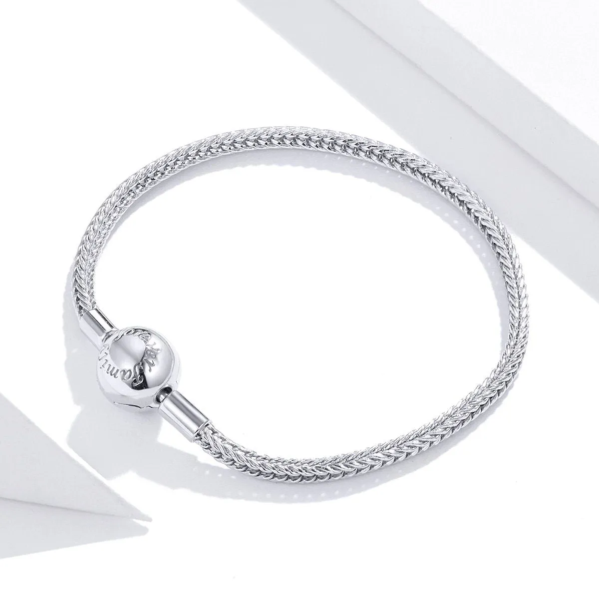 925 Silver Love Forever Snake Chain Bracelet
