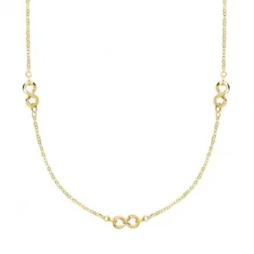 9ct Yellow Gold Infinity Necklet NK403