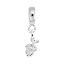Acorn Charm Dangle Bead In Sterling Silver