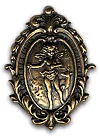 Antique Gold Angel CAMEO, pack of 6