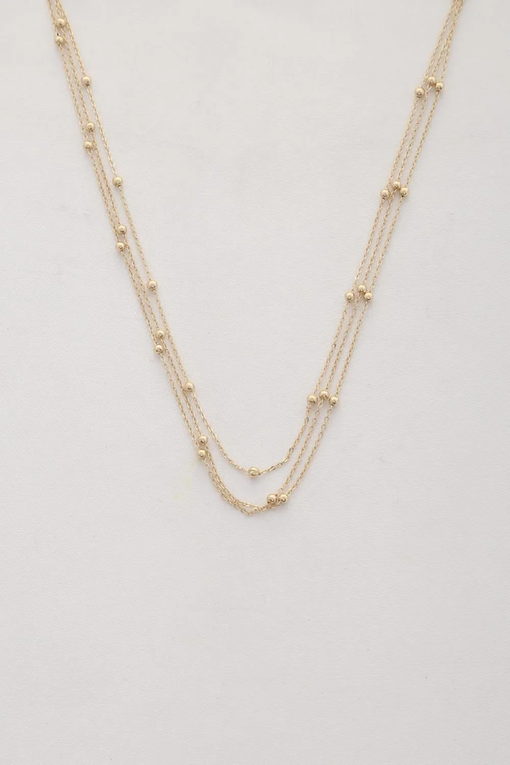 Ball Bead Chain Layered Necklace