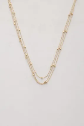 Ball Bead Chain Layered Necklace