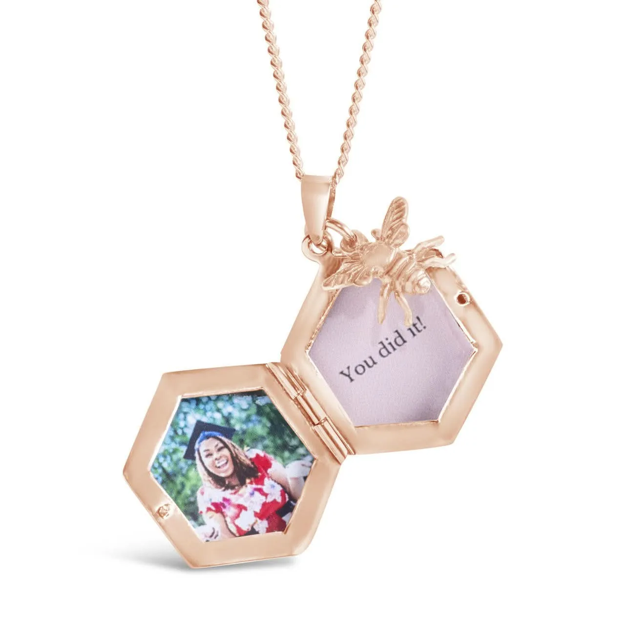 Bee Locket Rose Gold   Photos