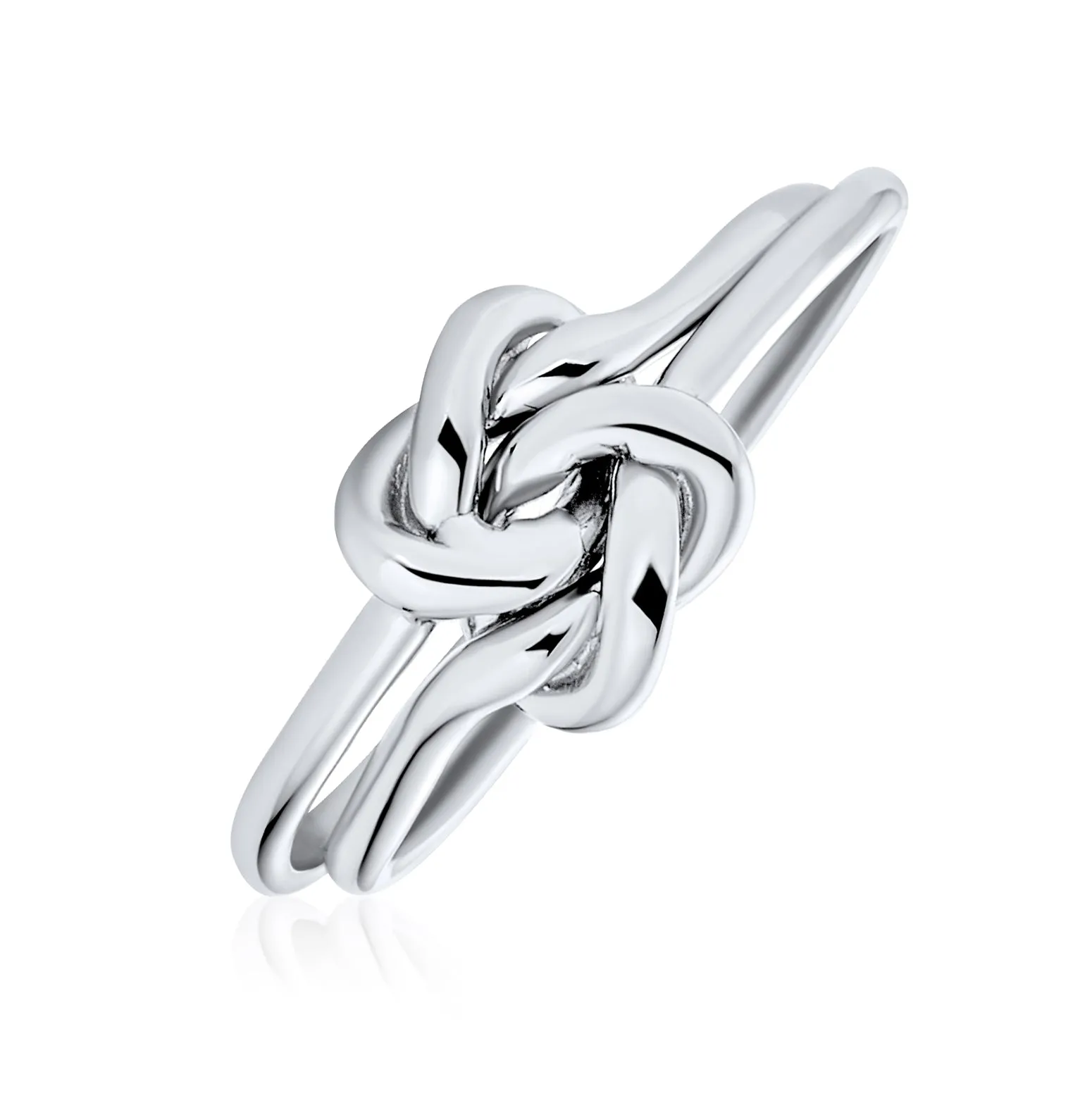 Best Friends Celtic Love Knots Infinity Silver Ring Sterling Oxidized Band