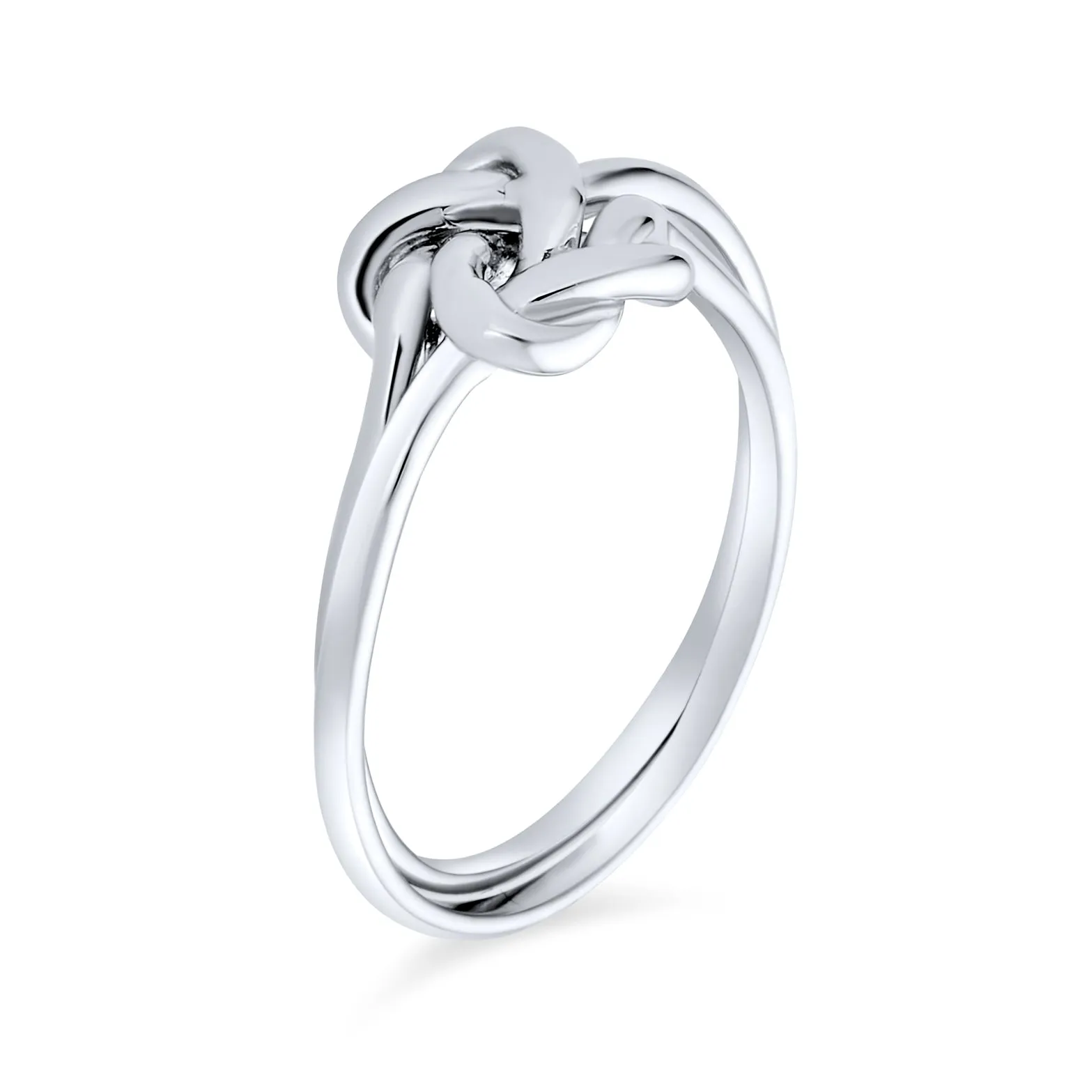 Best Friends Celtic Love Knots Infinity Silver Ring Sterling Oxidized Band
