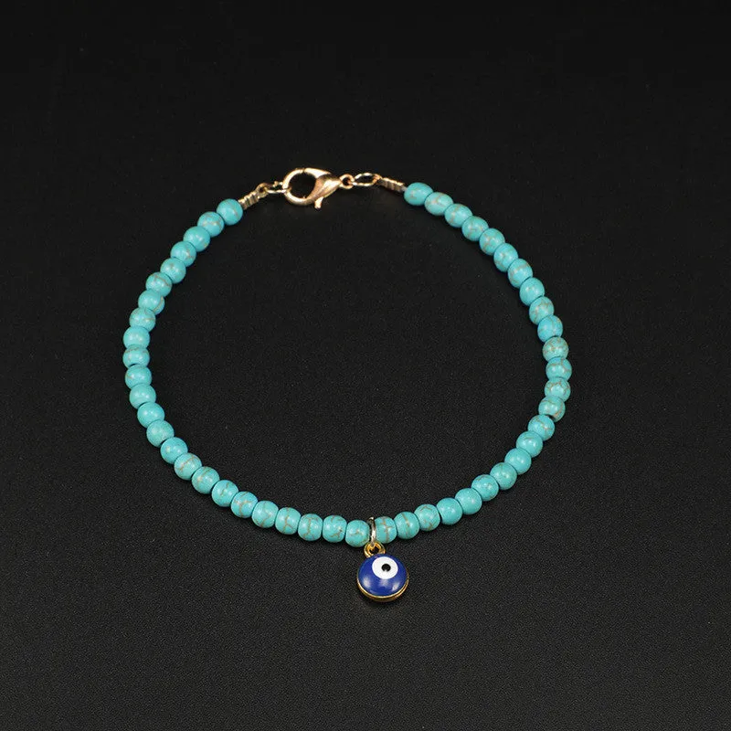 Bohemian Turkish Eye Charm Anklets for Women