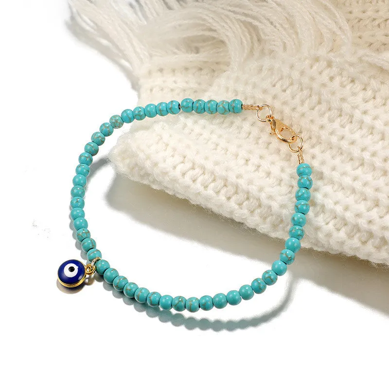 Bohemian Turkish Eye Charm Anklets for Women