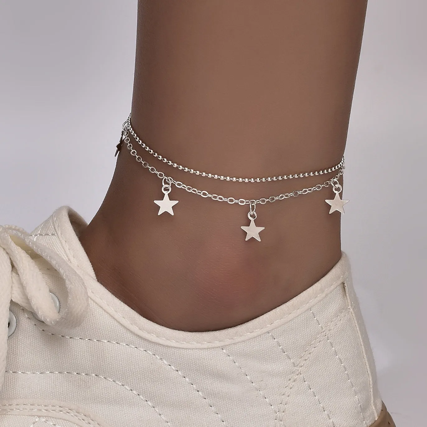 Boho Butterfly Charm Anklet - Hypoallergenic Gold/Silver Plated, Adjustable Length
