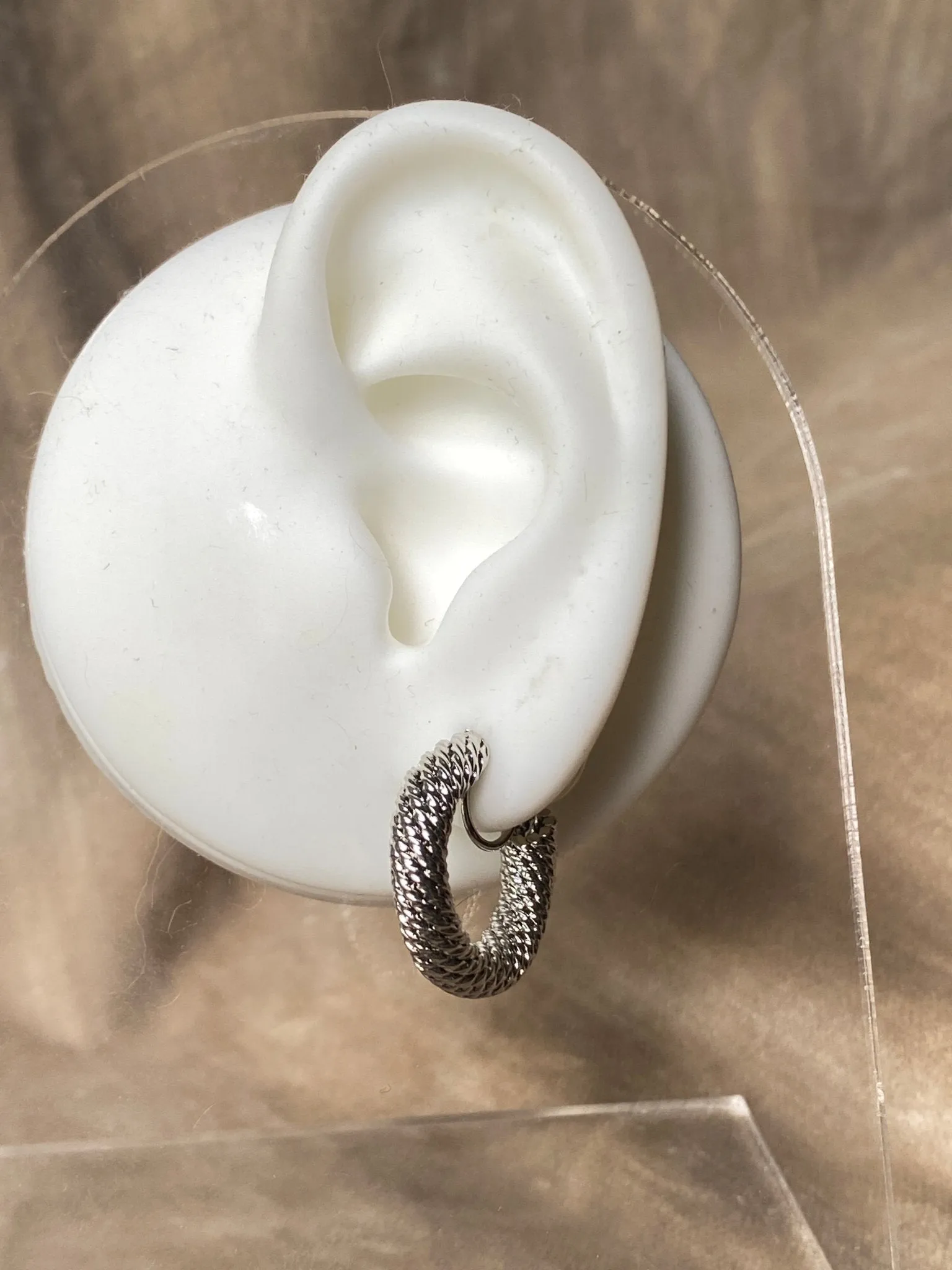Braided Clip On Hoop Earring