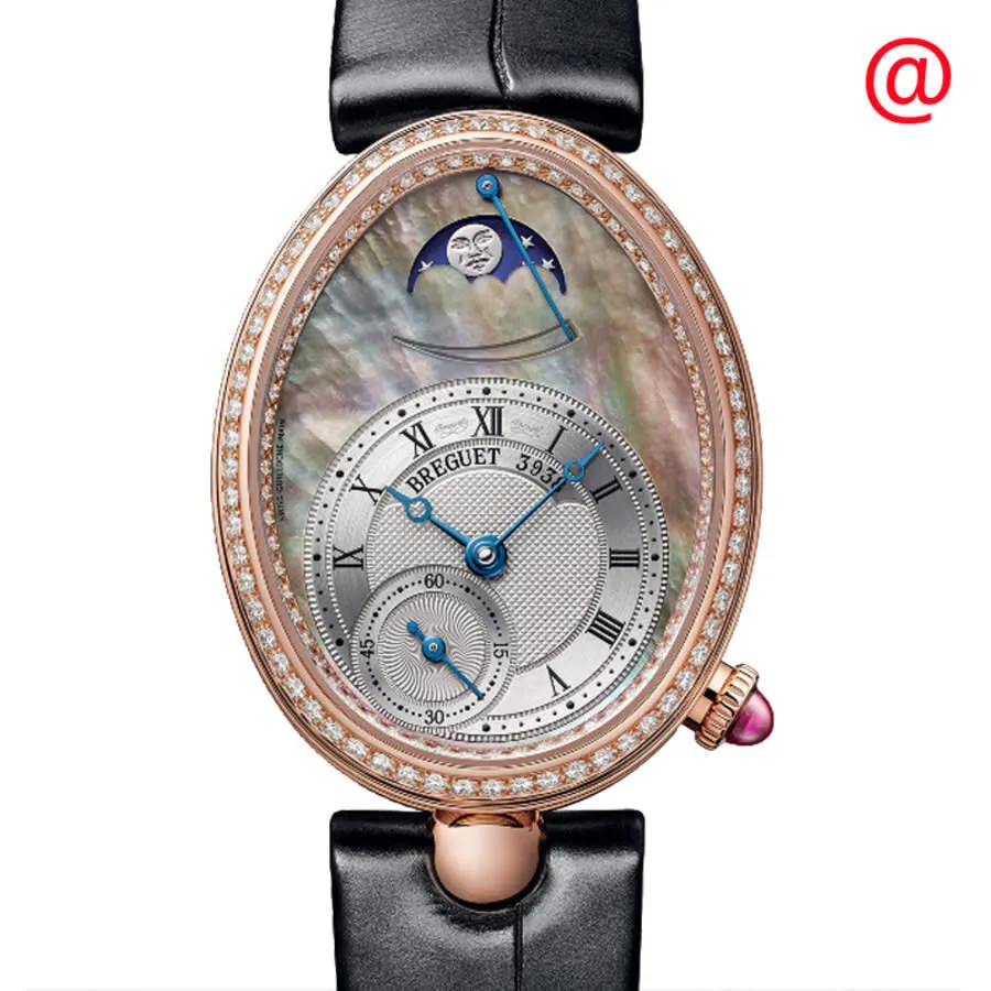 Breguet Reine de Naples Automatic Diamond Silver Dial Ladies Watch 8908BR/5T/964D00D