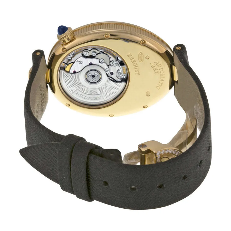 Breguet Reine de Naples Mother of Pearl Dial 18kt Yellow Gold Diamond Black Satin Ladies Watch 8908BA52864D00D 8908BA/52/864.D00D