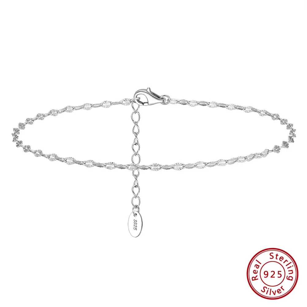 Butterfly Chain Anklets, 2mm (14k Gold Plated | 925 Sterling Silver )