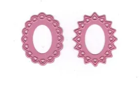 Cameo Dies - Two Star Flower Oval - Medium
