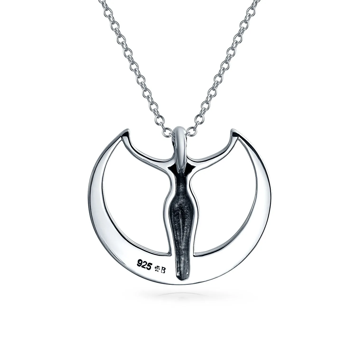 Celtic Cerridwen Crone Moon Goddess Wisdom Pendant Necklace in Sterling Silver