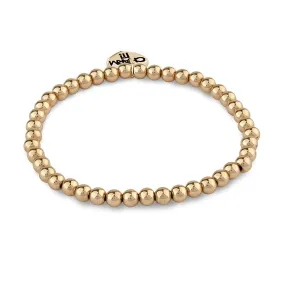 Charm It ! Gold Stretch Bead Bracelet