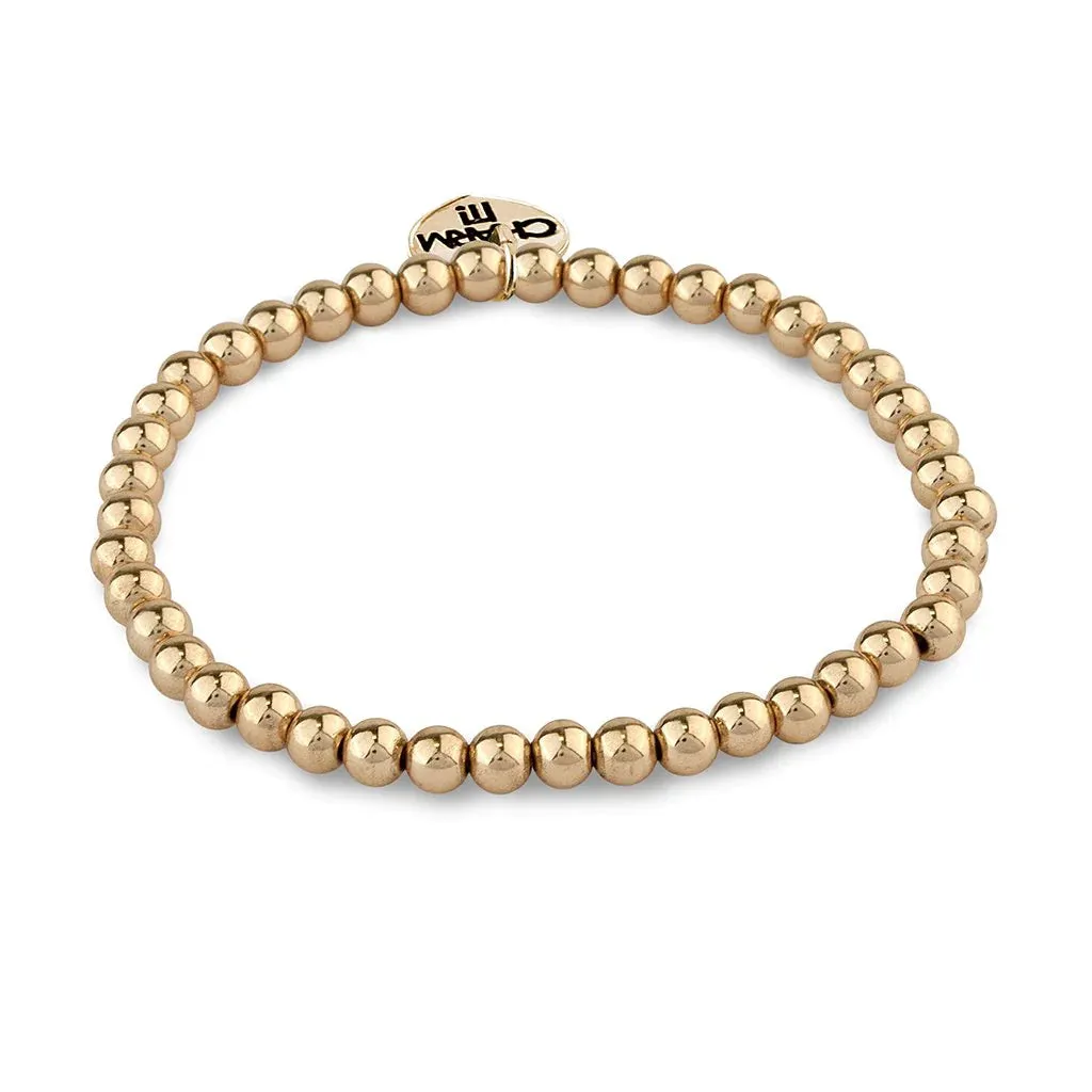 Charm It ! Gold Stretch Bead Bracelet