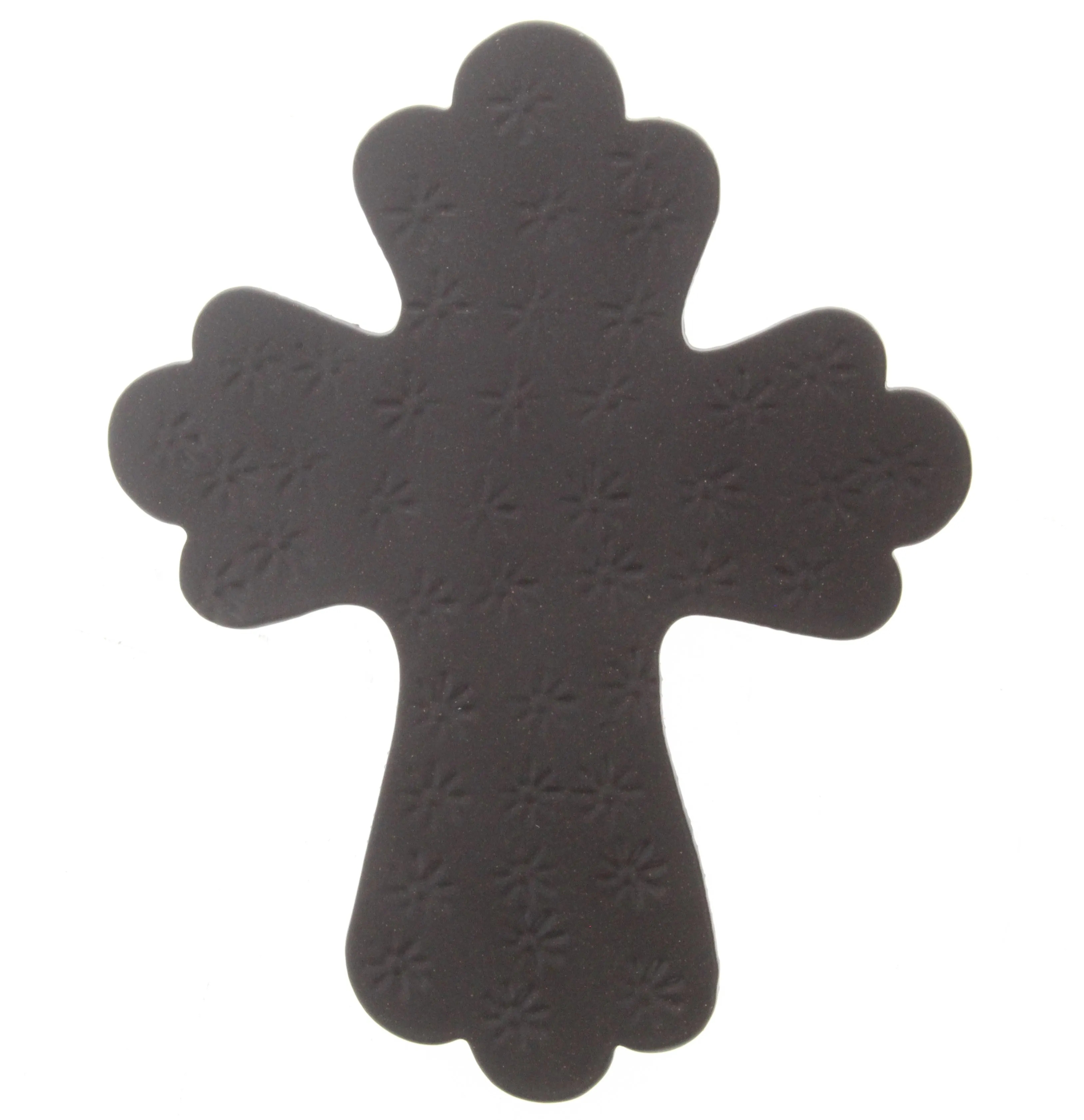 Chicken-Scratch Pattern Cross Pendant w/Ring, ea