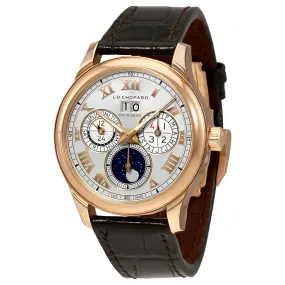 Chopard L.U.C Lunar One Sunray Silver Dial 18K Rose Gold Automatic Men's Watch 161927-1005 161927-5001