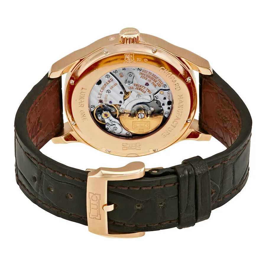 Chopard L.U.C Lunar One Sunray Silver Dial 18K Rose Gold Automatic Men's Watch 161927-1005 161927-5001