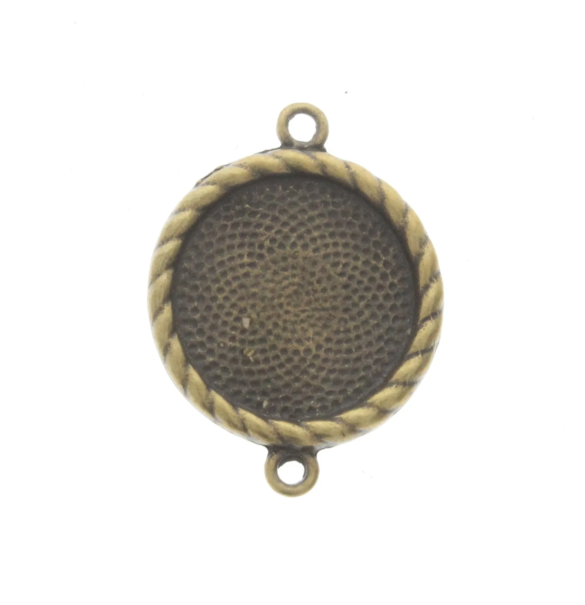 Circle Connector Charm w/Bezel, Pk/12