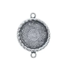 Circle Connector Charm w/Bezel, Pk/12
