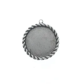 Circle Pendant w/Rope Border, Pk/6