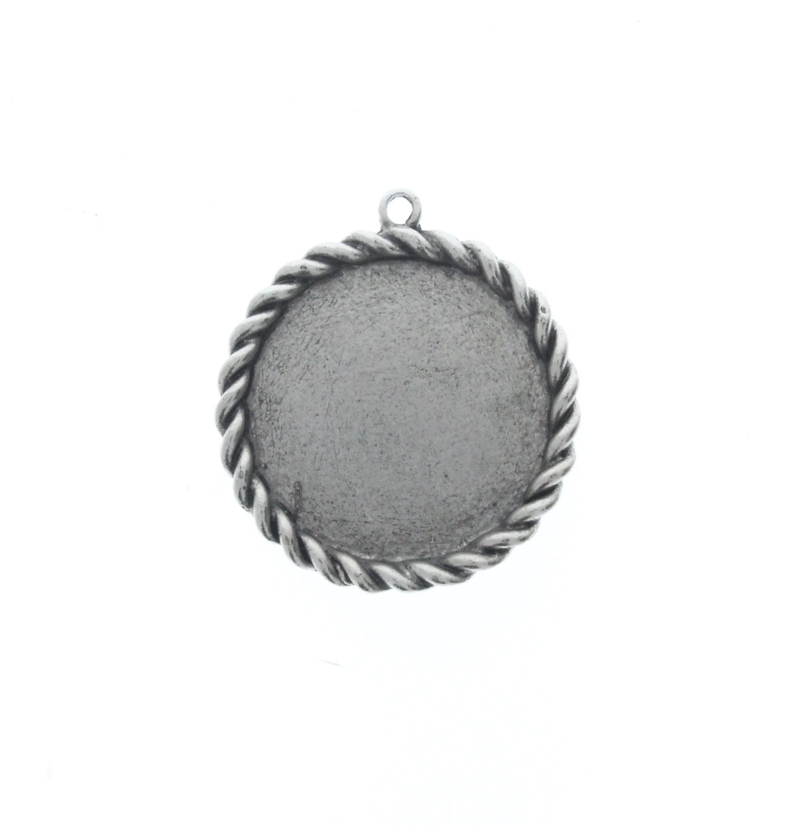 Circle Pendant w/Rope Border, Pk/6