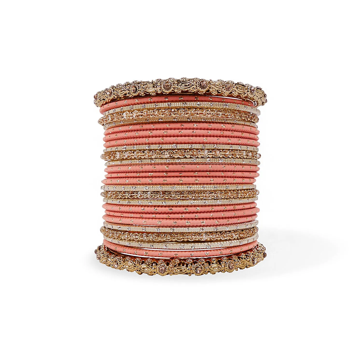 Classic Bangle Set in Peach