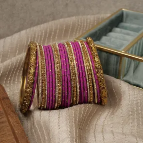 Classic Bangle Set in Plum Purple