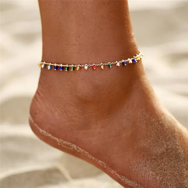 Colorful Bead Anklets