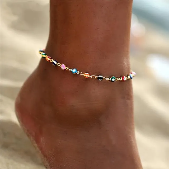 Colorful Bead Anklets