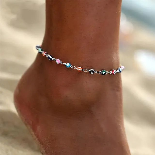 Colorful Bead Anklets