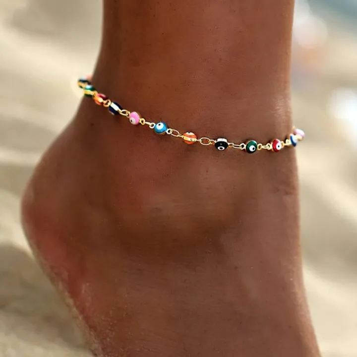 Colorful Bead Anklets