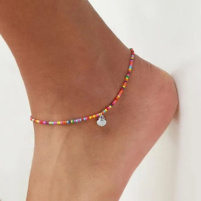 Colorful Bead Anklets