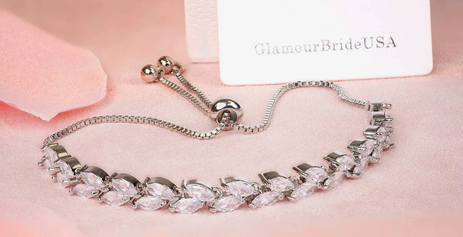 Crystal Silver Drop Earrings - Monica