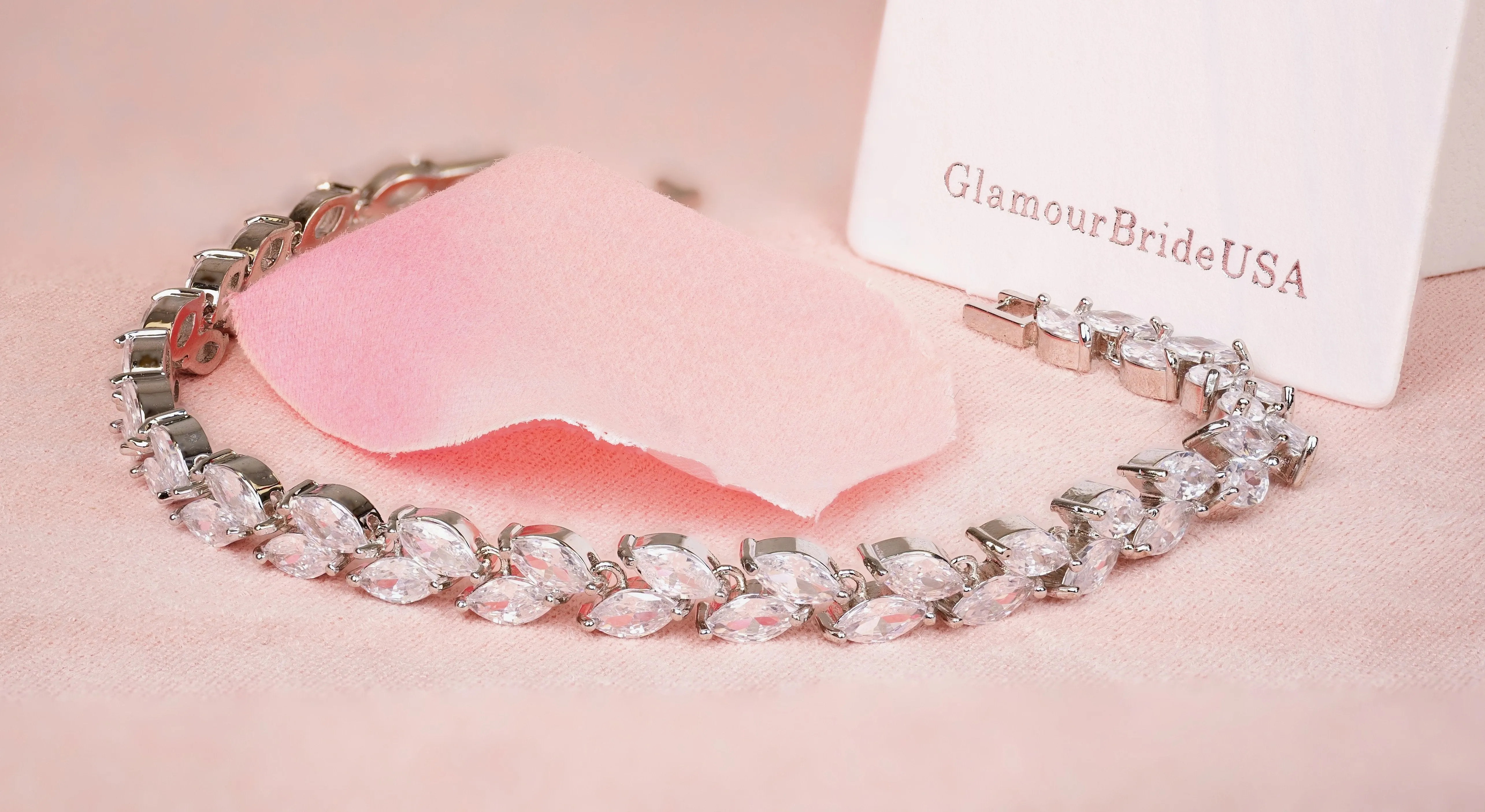 Crystal Silver Drop Earrings - Monica